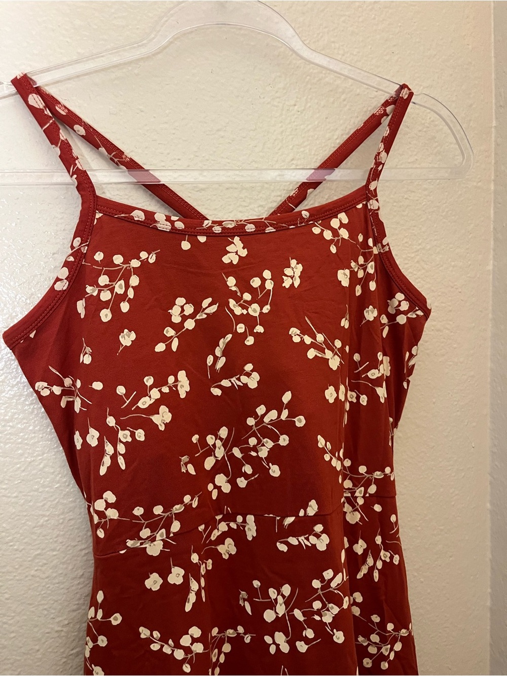Pact Fit and Flare scattered Sprigs Tandoori Midi Dress - Picture 9 of 11
